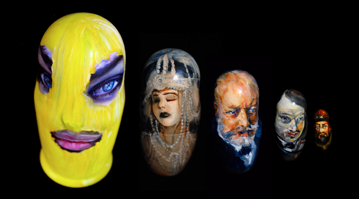 Alla Nazimova is included in a set of (non-traditional) matryoshka dolls by Alex Chowaniec 