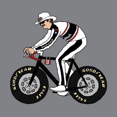 dale-ernhart-on-bike-with-nascar-wheels