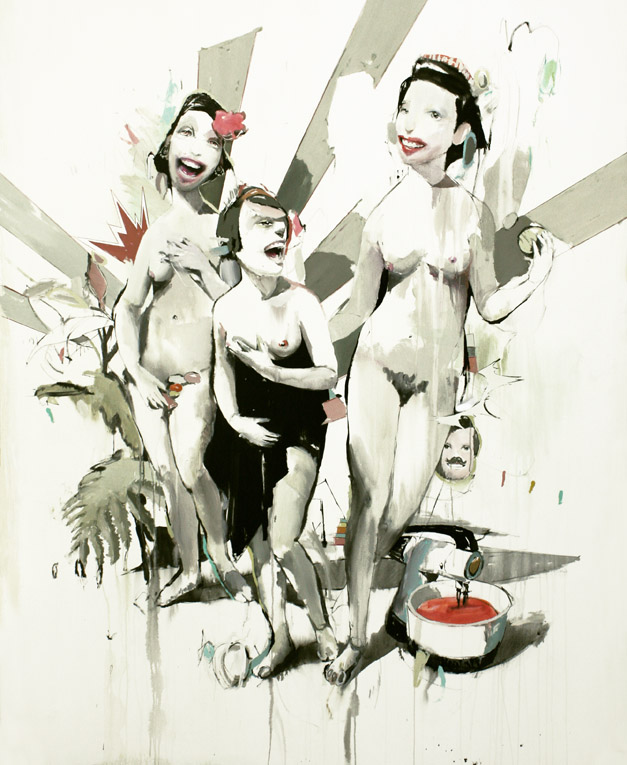 07_The_three_graces_-__inkacrylic_on_canvas_150x180_cm