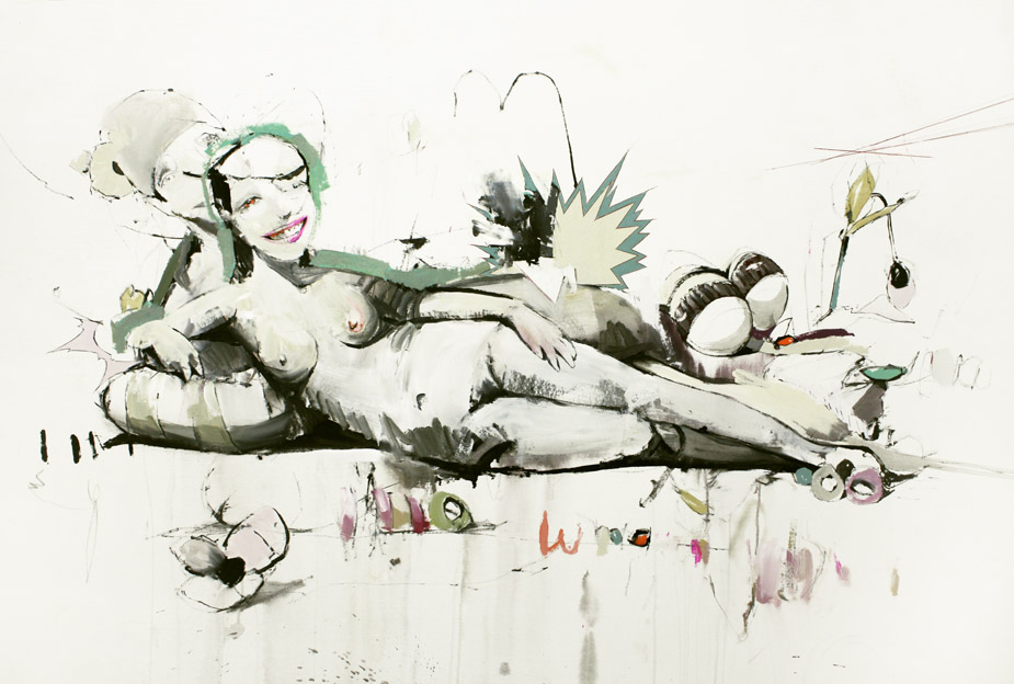 I_believe_one_of_the_ladies_is_a_disguised_man_-_inkacrylic_on_canvas_130x180_cm