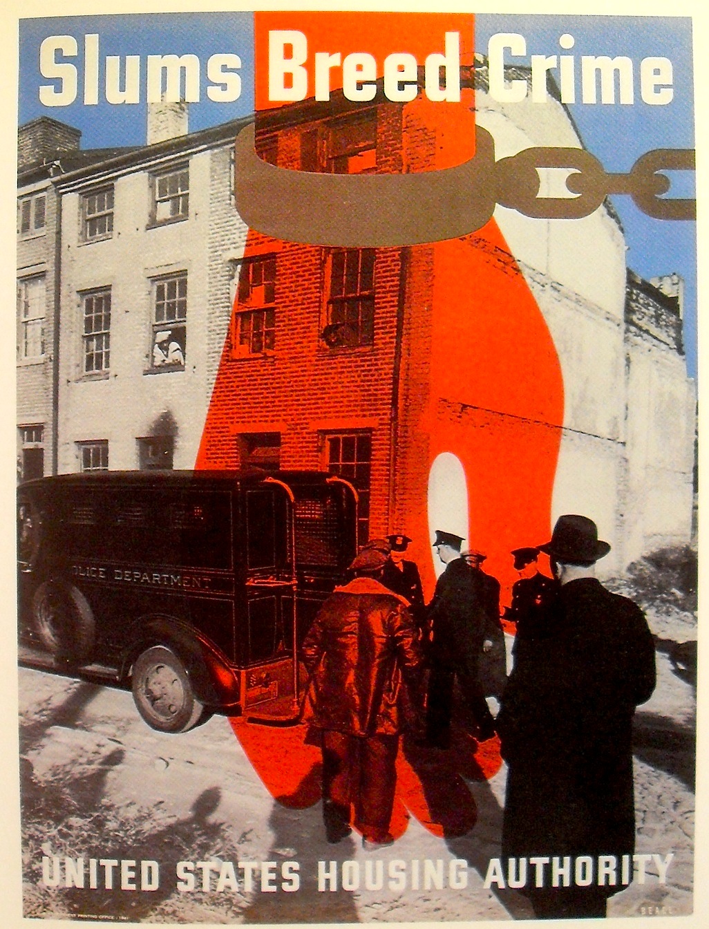 1941IllustrationPosterLESTERBEALLSlumsBreedCrime