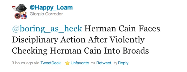 HappYLoamCainTweet