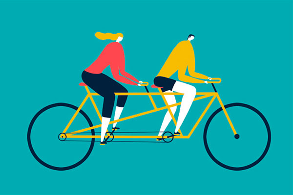 magoz_illustration_ilustracion_tandem_cycle_bici_pareja