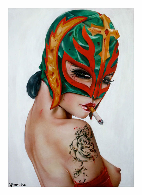 MYSTERIO-WRESTLE-HER-II-oil_mixed-media-on-maple-board_16x20_