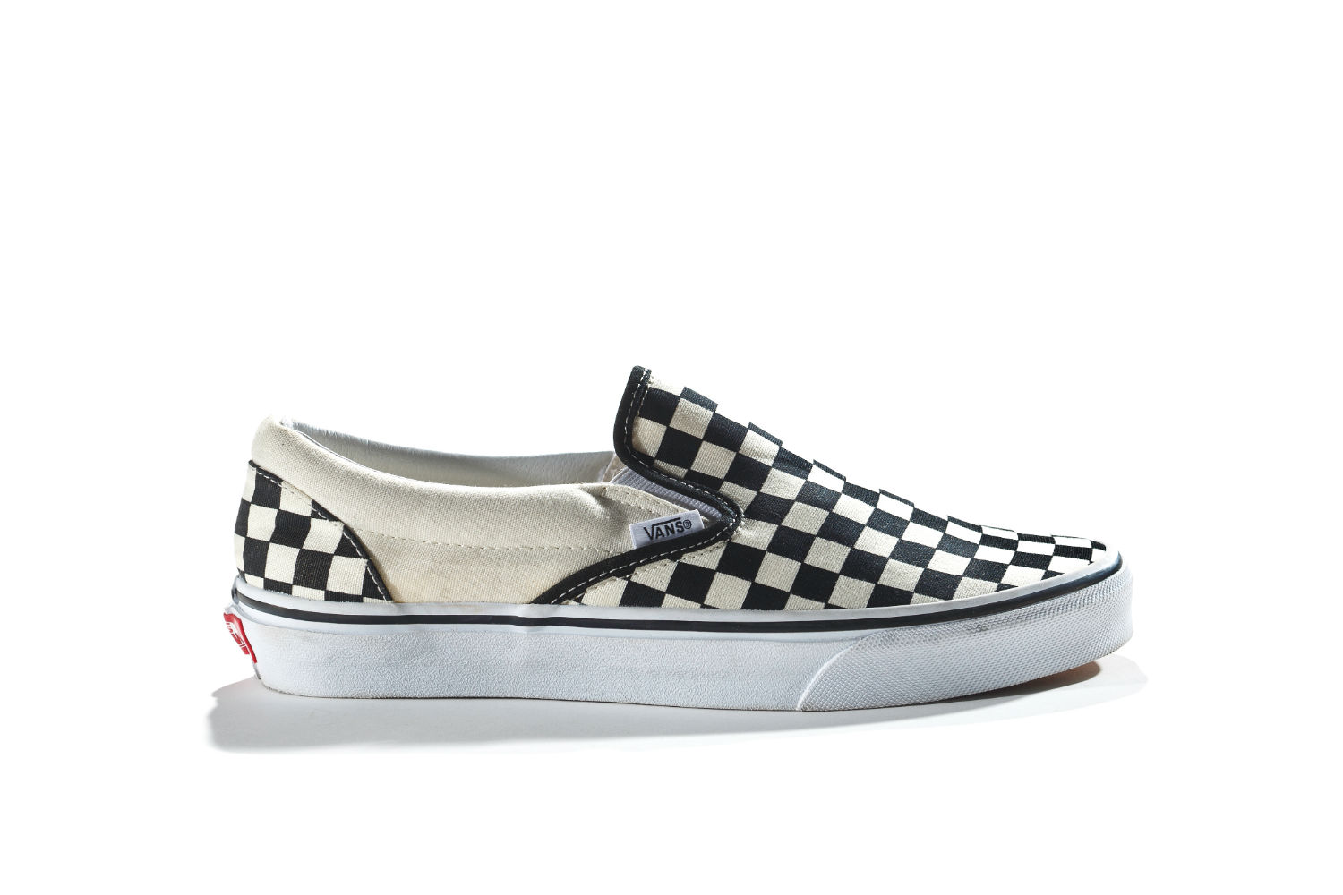 Vans Checkerboard Slip-On, 2014 retro of 1980s Collection of the Bata Shoe Museum, Gift of Vans Photo: Ron Wood Courtesy American Federation of Arts/Bata Shoe Museum