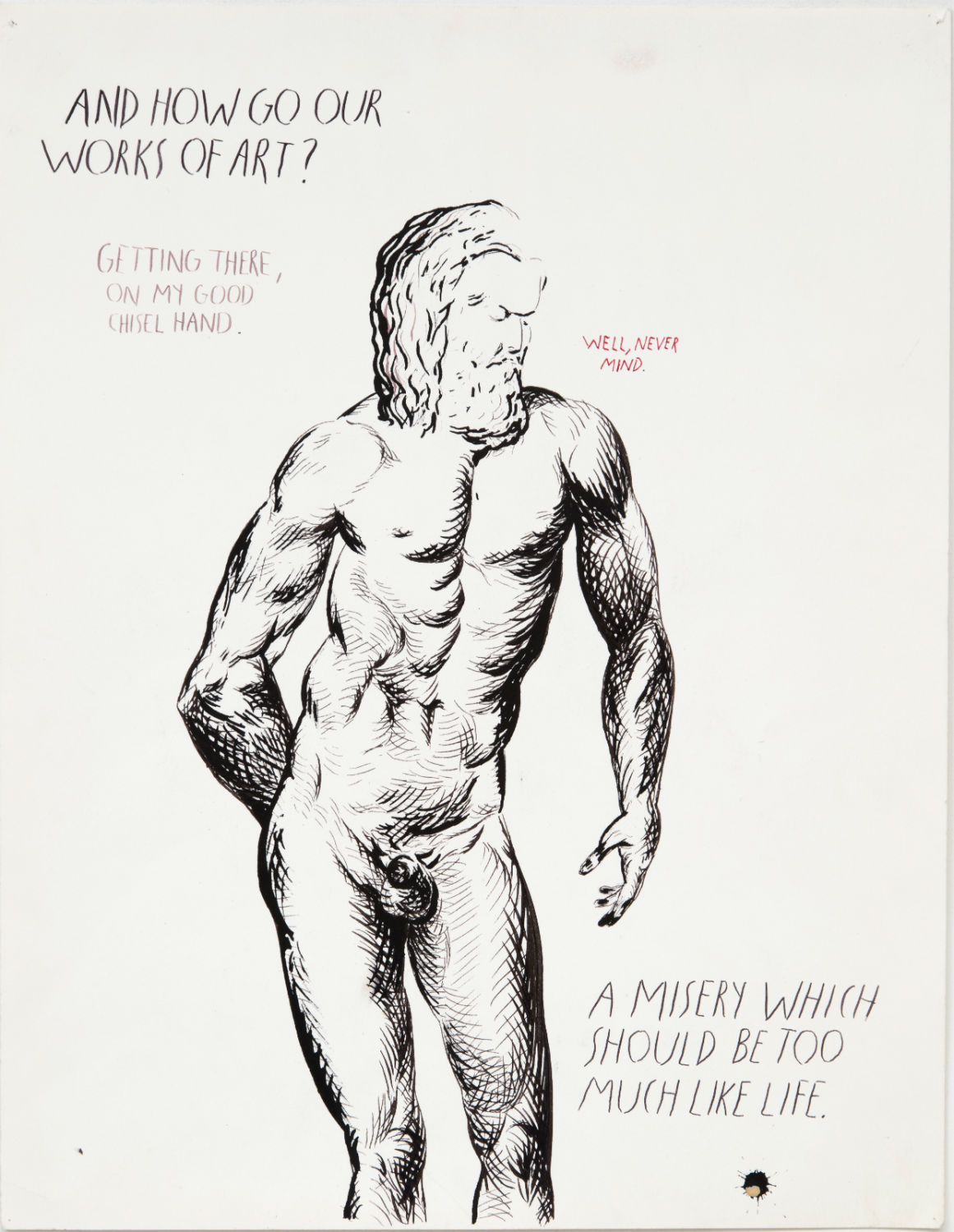 "No Title (And how go)," Pen and ink on paper, 1992. Courtesy David Zwirner New York/London