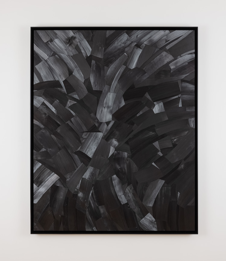 Issu du feu F01, 2003 Charcoal on canvas 162 x 130 cm Photo: Ringo Cheung Courtesy of the artist and Perrotin.