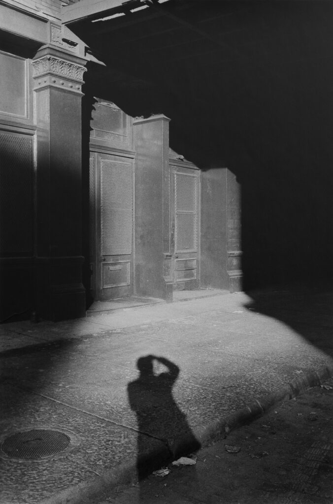 Dawoud Bey (American, b. 1953). Self and Shadow, New York, NY, 1980. Gelatin silver print, 20 x 24 inches. © Dawoud Bey. Courtesy of Stephen Daiter Gallery.