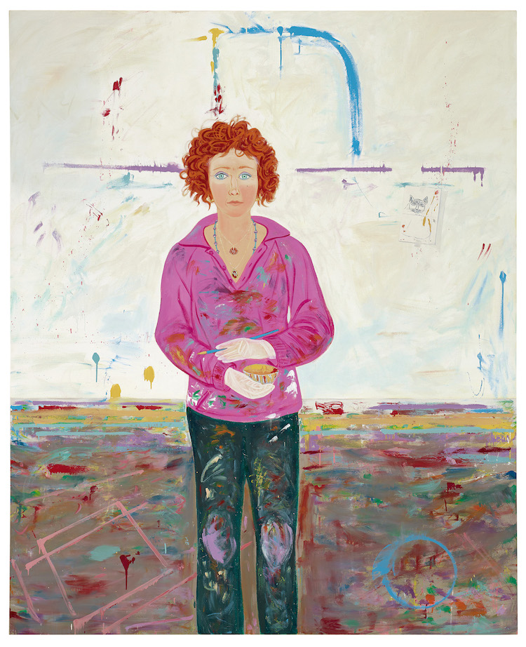 Self-Portrait in Studio 1984 Oil and acrylic paint on canvas 96 x 78 in. (243.8 x 198.1 cm) Yale University Art Gallery, gift of Laila Twigg-Smith