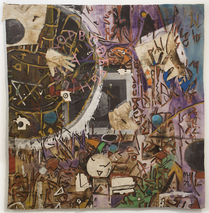 The Kingdom, 1976. Acrylic and mixed media on canvas, 59 × 57 in. © Mike Henderson. Courtesy of the artist and Haines Gallery