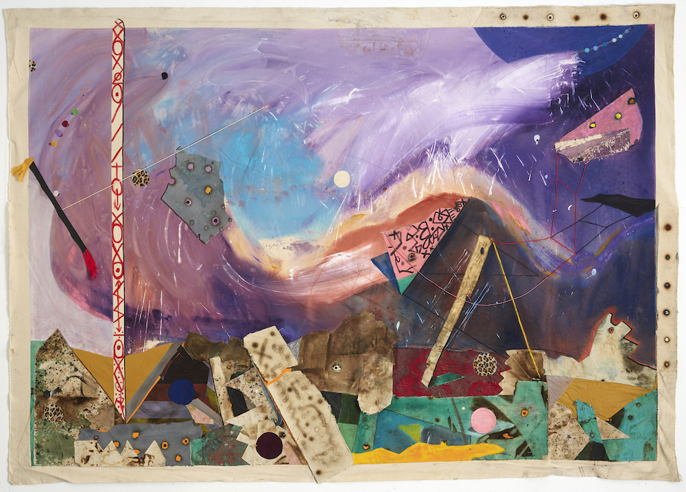 The Cradle, 1977. Oil on canvas, 71 × 120 in. Fine Arts Collection, Jan Shrem and Maria Manetti Shrem Museum of Art. Gift courtesy of the artist and Haines Gallery. © Mike Henderson. Courtesy of the artist and Haines Gallery. Photo: Robert Divers Herrick.