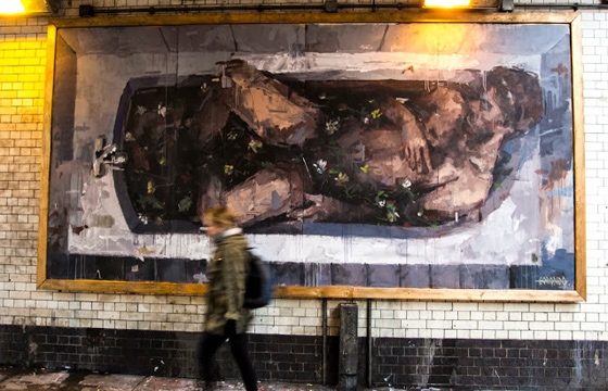 "Adam & Eve" by Borondo in London