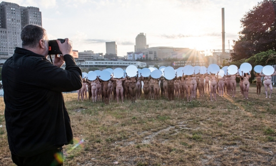100 Women Pose Nude in Cleveland for the Republican National Convention