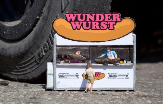 Slinkachu: Worst Wurst in Stuttgart, Germany