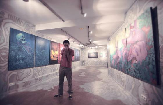 In Street Art: Aryz Opening @ Montana, Barcelona