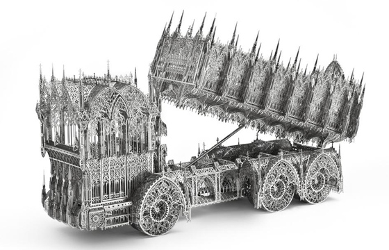 Laser-cut Gothic Sculptures by Wim Delvoye