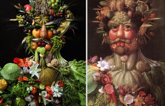 Portraits Made From Food, Plants and other Organics by Klaus Enrique
