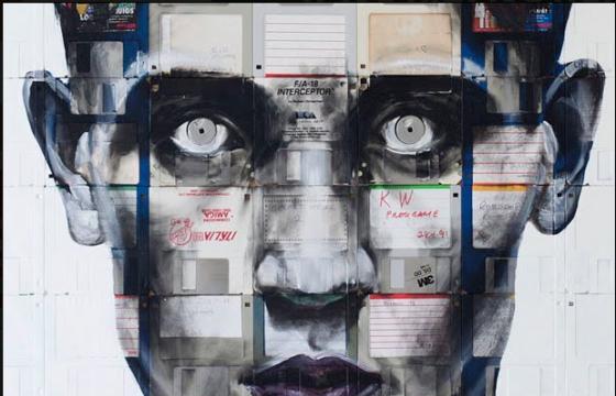 Floppy Disks, Reassembled for Portraits by Nick Gentry
