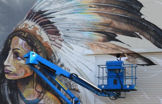 In Progress: LEE's Mural at MOCA