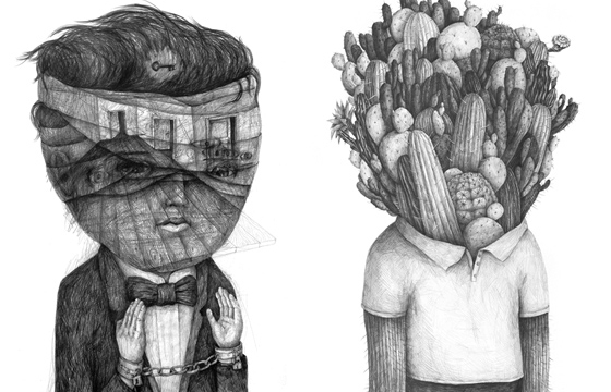 Drawings by Stefan Zsaitsits