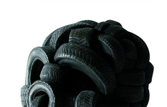 Skull of Tires by Stefano Bombardieri