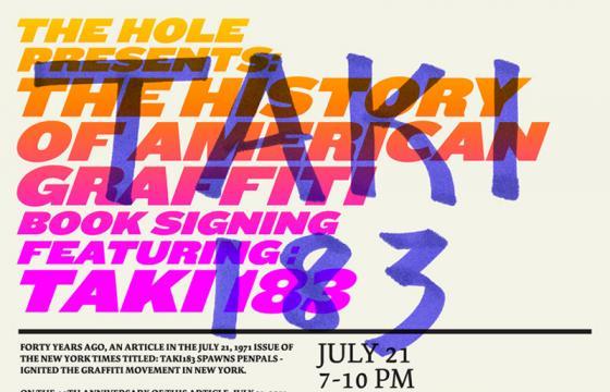 The History of American Graffiti Book Signing with TAKI 183 at The Hole NYC