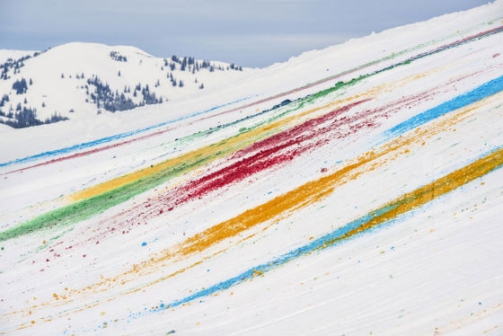 Olaf Breuning Colors The Mountain