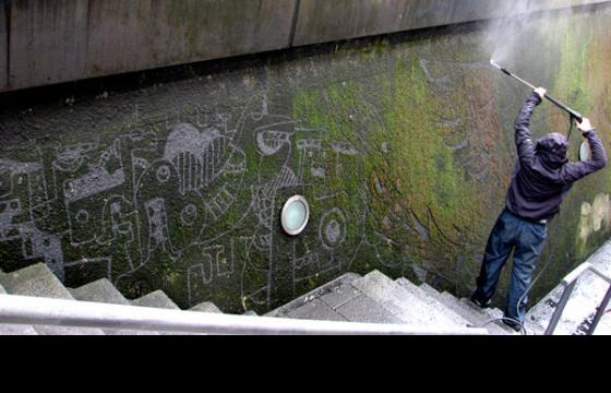 Pressure Washed Street Art by Strook