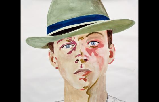 Gus Van Sant and James Franco at Gagosian Gallery