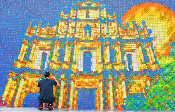 A Mural Made From 85,794 Rubik's Cubes