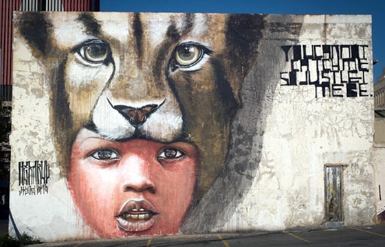 Herakut in Johannesburg, South Africa