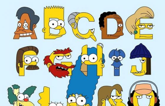 Simpsons Alphabet Print