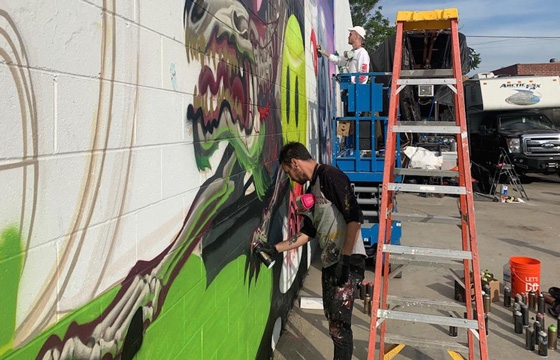 Nychos and The Low Bros Team Up for a Mural @ Studio MoMé