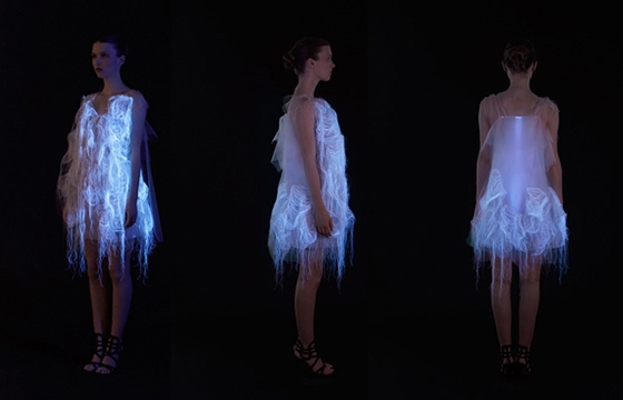 Ying Gao's Photoluminescent Eye Tracking Dresses