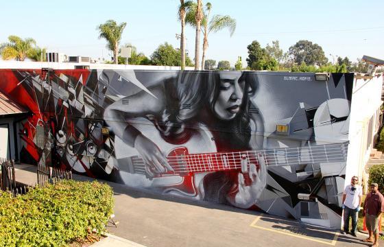 El Mac x Kofie for KROQ's Sound Space Mural