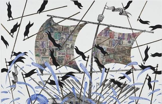 Andrew Schoultz "Unrest" at Morgan Lehman Gallery NYC