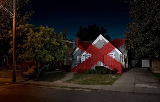 Ian Strange's "Suburban" Intervention