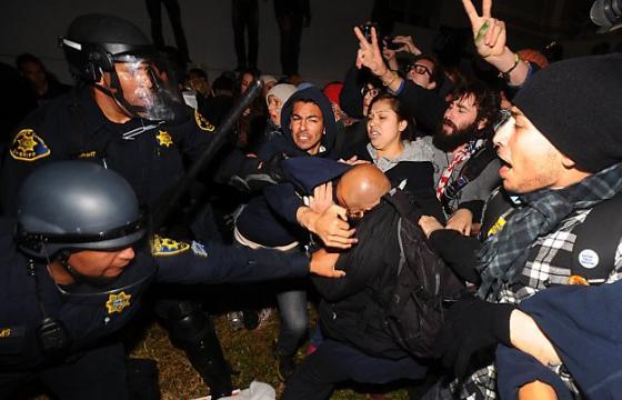 JUXTAPOZITION - PSU RIOTS VS OCCUPY CAL PART 2: GOLDMAN BEARS