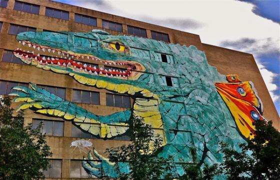 Erica il Cane mural in Girona, Spain