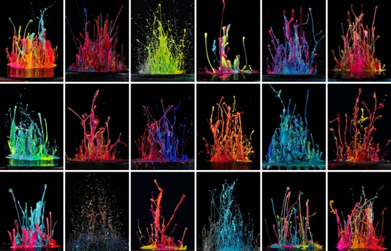 Photographs of Musically Animated Paint