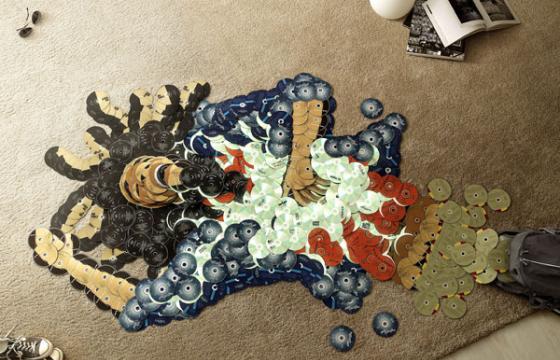 Piracy: Using CDs to Make a Portrait