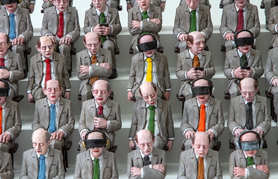 Isaac Cordal Skewers the Ego