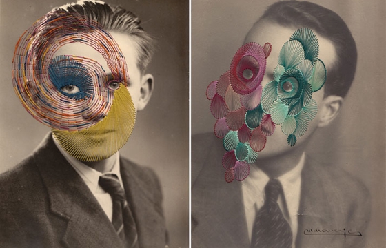 Embroidered Portraits by Maurizio Anzeri