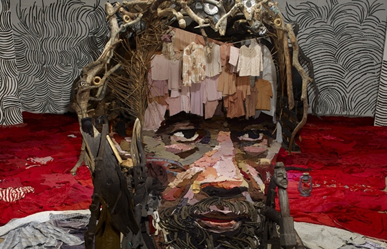 Incredible Anamorphic Portrait Composed of an Entire Room of Objects