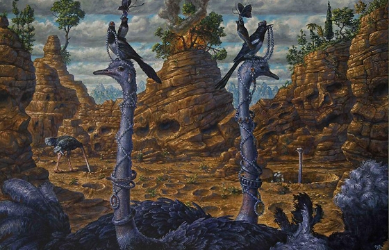 Thomas Woodruff "Legends of the Mysterious Rocks" @ Mark Moore Gallery, Culver City