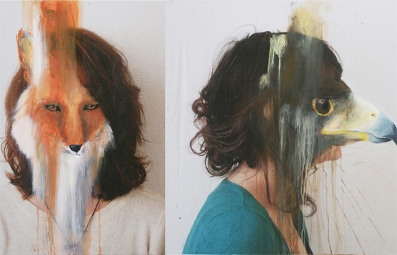 Paintings on Photographs by Charlotte Caron