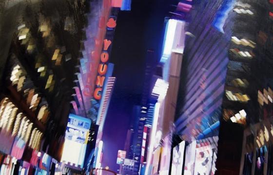 Blurry Night Paintings by Alexandra Pacula