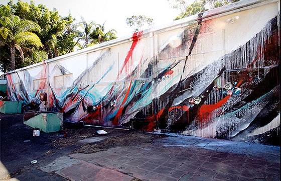 Shida splatter mural in Gold Coast, Australia