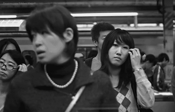 High-Speed Footage of People Waiting for the Train