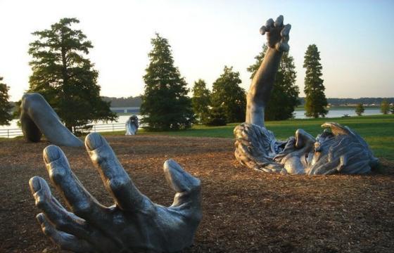 The Awakening Sculpture in Washington, DC by J. Seward Johnson